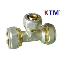 Brass Pipe Fitting - Reducing Tee of Pex-Al-Pex Pipe (aluminium plastic pipe)